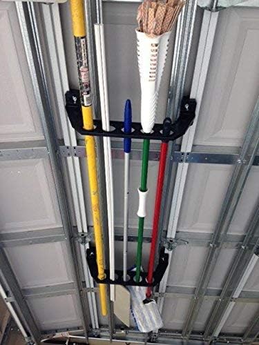 Cobra Storage Garage Door Storage Rack, 18" Black ABS Plastic Fishing Rod Holder, Ultimate Organization for Fishing Gear and Equipment, Garage Storage System