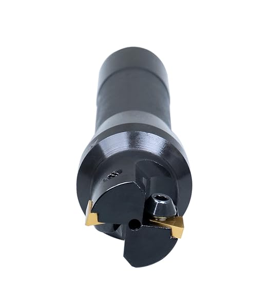 Accusize Industrial Tools 1'' Carbide Indexable End Mill, R8 Shank, 2 Flute, with Tpg22 Inserts, 0046-0915