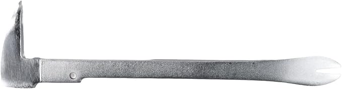 Nail Puller Extractor and Remover Tool with Dual Strike Zones, Precision Claws for Embedded or Headless Nails, Metal Carpentry Pry Bar for Woodworking and Household Repairs, Silver(D)