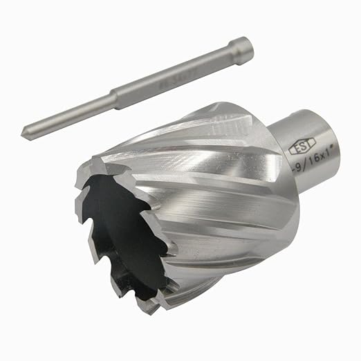 EST HSS M2AL Annular Cutter 1" DOC with 3/4" Weldon Shank for Magnetic Drill Press (D1-9/16" X 1")