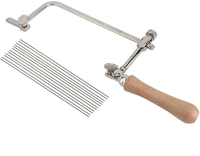 Woodworking Steel Saw,Multitool Wood Handle Jewelry Tool Making Cutting Handle Equipment Saw Bow Pull Flower Hardware Saw Hacksaw Frame Jewelry Tools Oscillating Saw Tool(#2)