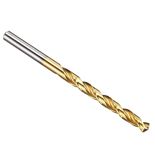 PATIKIL 6.2mm Drill Bit, M42 8% Cobalt High-Speed Steel Jobber Straight Shank 135° Titanium Nitride (TiN) Coated for Hard Metal Stainless Steel - 1 Pack