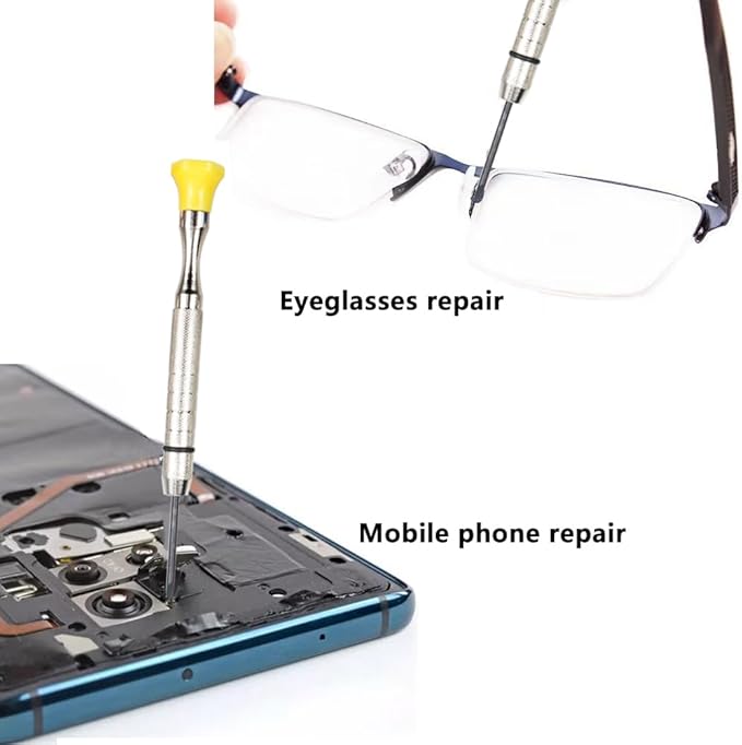 6Pcs Small Screwdriver Set -3pcs Flathead and 3pcs Phillips Micro Head Mini Screwdriver Set Precision CRV Eyeglasses Watches Electronics Computer Repair Kit Cool Gadgets Tool Gifts for Men