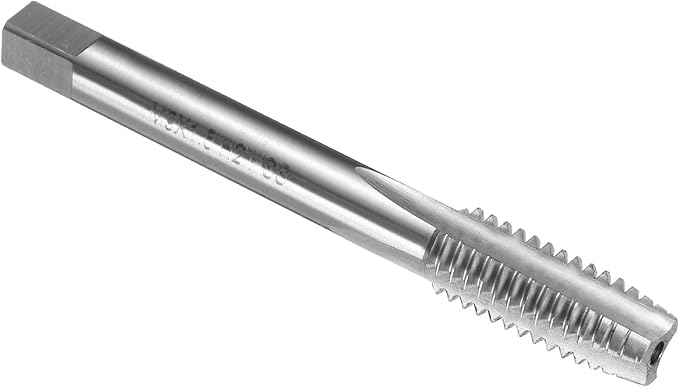 uxcell Hand Plug Tap M9 x 1.5 H2 Metric Thread Plug Style Taps Straight Flute Screw Tapping Threading Tool High Speed Steel HSS6542