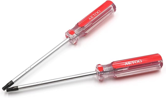 AKTOO 2PCS T25 Torx Screwdriver, 4inch Torx Driver Star Bit Screwdrivers for Computer Repairing, Automobile Tools and Home Appliances