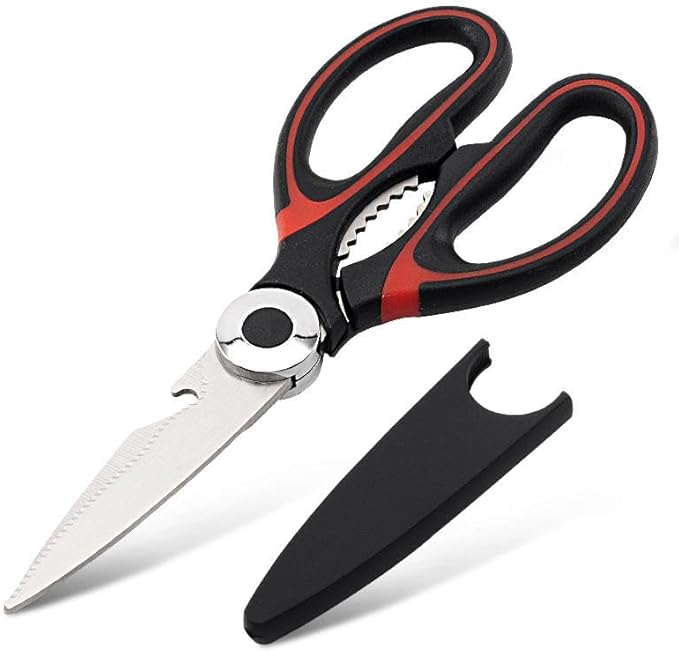 Kitchen Shears Set, Poultry Shears, Prawn Shears, Multipurpose Cooking and Herb Scissors, Heavy Duty Shears, Light-Weight Scissors for Cutting Food (Set of 3)