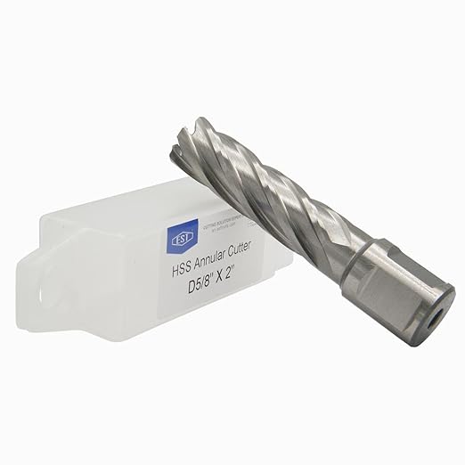 HSS M2AL Annular Cutter 2" DOC with 3/4" Weldon Shank for Magnetic Drill Press by EST (D5/8" X 2")