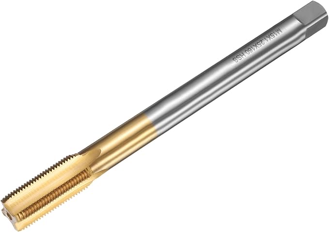 uxcell Metric Thread Tap M15 x 1.25 H2 160mm Straight Flute Screw Thread Milling Machine Taps Threading Tapping Repair Tool