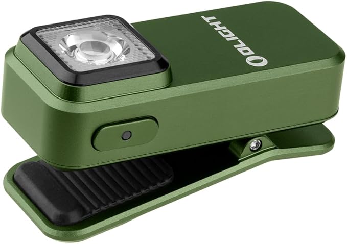 OLIGHT Oclip Rechargeable EDC Flashlight 300 Lumens Dual Sources Compact Pocket Clip Light, Convenient USB C Charging, Magnetic Flash Lights for Working, Cycling, Emergency, Signaling Tool(OD Green)
