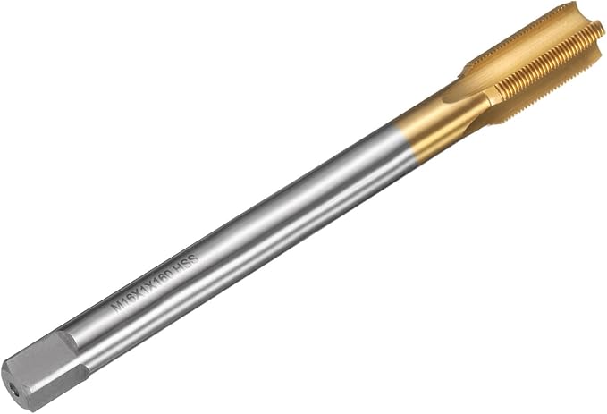 uxcell Metric Thread Tap M16 x 1 H2 160mm Straight Flute Screw Thread Milling Machine Taps Threading Tapping Repair Tool