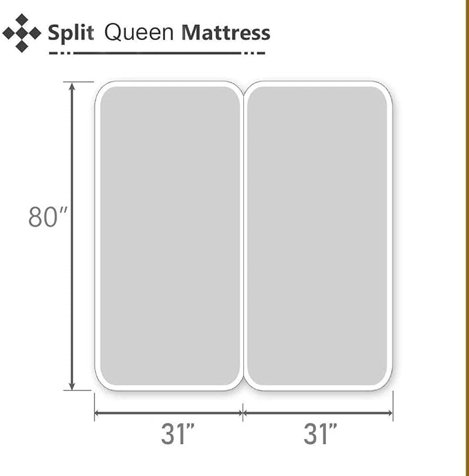 Split Queen Sheets for Adjustable Beds 5-Piece Split Queen Sheet Set, 800 Thread Count 100% Egyptian Cotton,15" Deep Pocket Adjustable Bed Sheets, Sage Solid