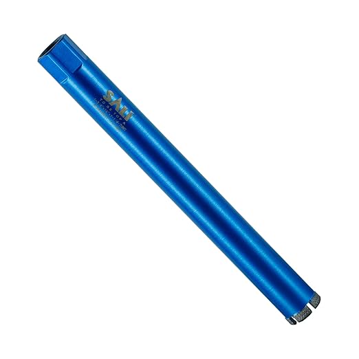 SALI Wet Diamond Core Drill Bits 1-3/4"/44mm Diameter, 15"/380mm Drilling Depth Concrete Core Drill Bit, 1-1/4-7" Thread Core Bit Turbo Laser-Welded Segments with Rebar, Brick, Block, Masonry, Stone