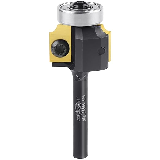 1/8" Radius Insert Roundover Router Bit 1/4" Shank, Replaceable Carbide Insert Edge Forming Roundover Bit Bead Rounding Over Edging Bit