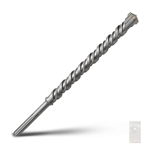1-1/4 x 15 inch SDS Max Rotary Hammer Drill Bit, 32x380mm Carbide Tip Masonry Drill Bit,Concrete Drill Bit for Masonry, Brick, Stone, Concrete (Length :380mm / 15 inch, 32mm (1-1/4 in) Diameter)