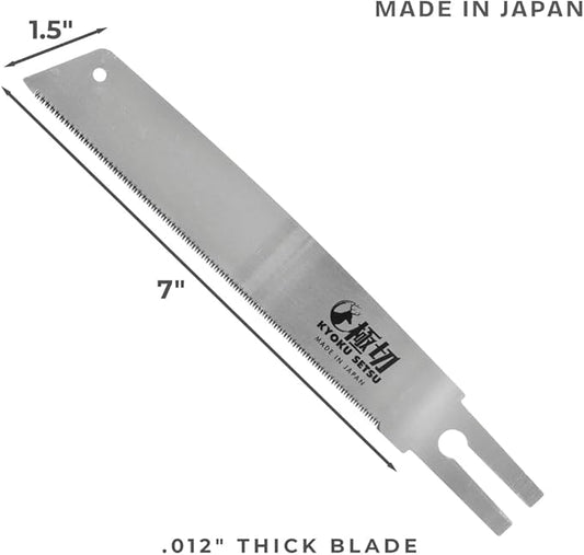 Great Neck Kyoku Setsu Japanese Ryoba Double-Edged Pull Cut Saw, Ultra Fine Saw, Detail Hand Saw, Double Edge Saw, Japanese Wood Saw