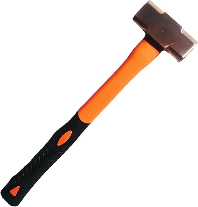 Non Sparking Sledge Hammer 11 LB Length 35 inch (900mm), Aluminum Bronze Copper, Spark Free Safety, Non-Magnetic and Corrosion-Resistant