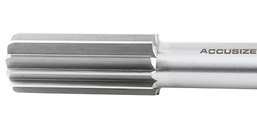 Accusize Industrial Tools 5015-0330 H.S.S. M2 Straight Shank Straight Flute Chucking Reamer, 1-3/8 in