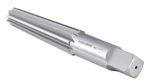 Accusize Industrial Tools H.S.S. Morse Taper Finishing Reamer, MT3, 2802-0003
