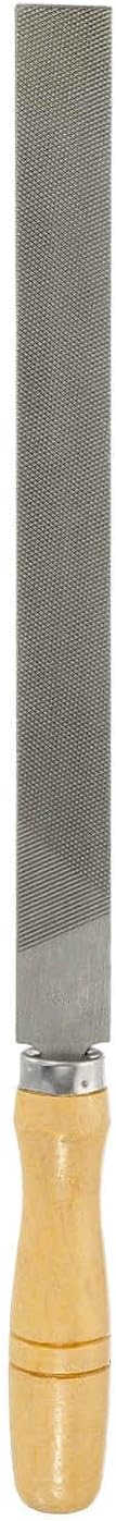 HARFINGTON Flat Coarse Cut File 12" Double Cut Teeth High Carbon Steel Hand Rasp File with Wood Handle for Metal Wood Deburring Removing
