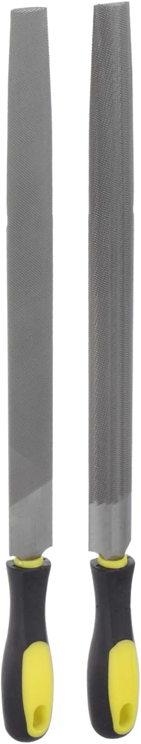 HARFINGTON Half Round File 12" High Carbon Hardened Steel Cut Hand Rasp with Plastic Handle for Deburring and Removing Material
