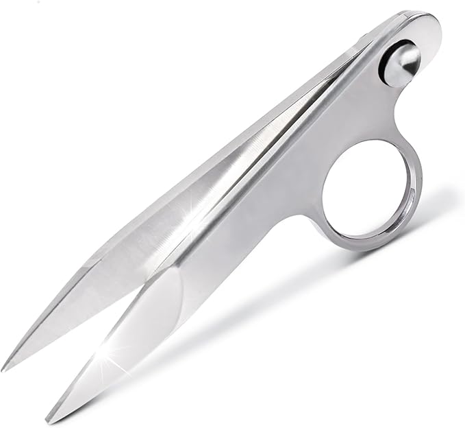 Newness Thread Snips, Sewing Snips with Protective Plastic Sleeve, Mini Small Snippers Shears Trimming Nipper Clipper for Variety of Material, Fishing Line, Fabric, DIY, Yarn Scissors, 4.72 Inch Long