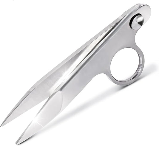 Newness Thread Snips, Sewing Snips with Protective Plastic Sleeve, Mini Small Snippers Shears Trimming Nipper Clipper for Variety of Material, Fishing Line, Fabric, DIY, Yarn Scissors, 4.72 Inch Long