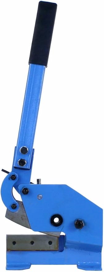 Erie Tools 5" Benchtop Manual Plate Shear ??Cuts Sheet Metal, Rebar, Carbon Steel, Round Stock ??Heavy-Duty Hand Plate Cutter