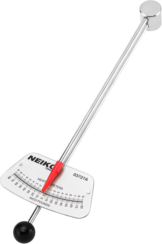 Neiko 03727A 1/4-Inch-Drive Beam Torque Wrench, SAE and MM Bicycle and Automotive Wrench, Reads in 0??0 Inches/Pounds and 0?? Newton/Meter Increments