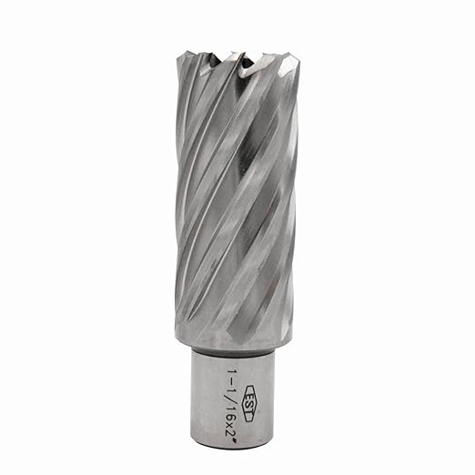 HSS M2AL Annular Cutter 2" DOC with 3/4" Weldon Shank for Magnetic Drill Press by EST (D1-1/16" X 2")