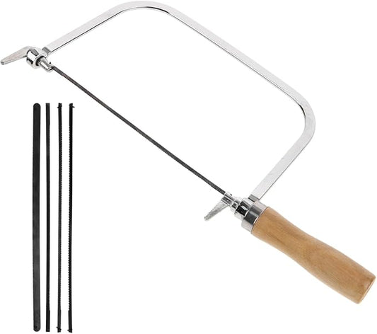 Gadpiparty Coping Saw, Wooden Handle Hand Saw Tool for Woodworking, Essential Hand for DIY Enthusiasts & Outdoor Use