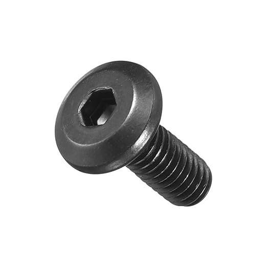 METALLIXITY Flat Head Hex Socket Cap Screws Bolts(M4-0.7x10) 50Pcs, Steel Hex Socket Furniture Bolts Screws - for Furniture Woodworking Project, Black