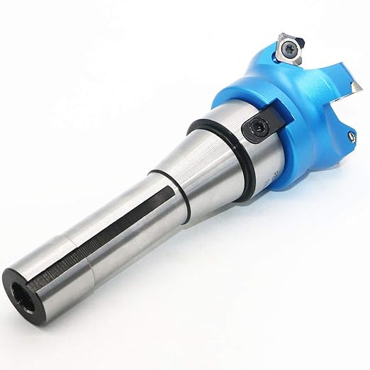 2 Inch Face Milling Cutter Aluminum KM12 50MM CNC End Milling Cutter Holder + R8-FMB22 Shank Face Shell Mill Arbor + 4pcs SEHT1204 Carbide Inserts + 8mm Hexagon Wrench + T20 Wrench CNC Machine Tools