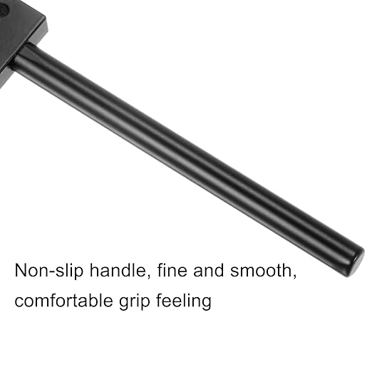 uxcell 4 Prong Leather Prong Punch Tool 4mm Steel Prong Row Round Hole Stitching Chisel for Leather Craft