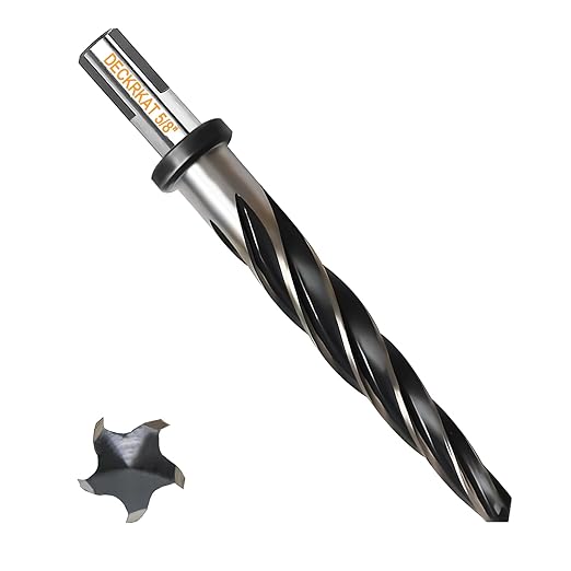 5/8" Reamer Drill Bit for Metal, M2 HSS Taper Reamer for Steel, Alloy, Wood, Plastic to Align, Enlarge Holes ??5-Spiral Flutes, 1/2" Non-Slip Shank, 16mm Car Reamer, Bridge Construction Reamer.