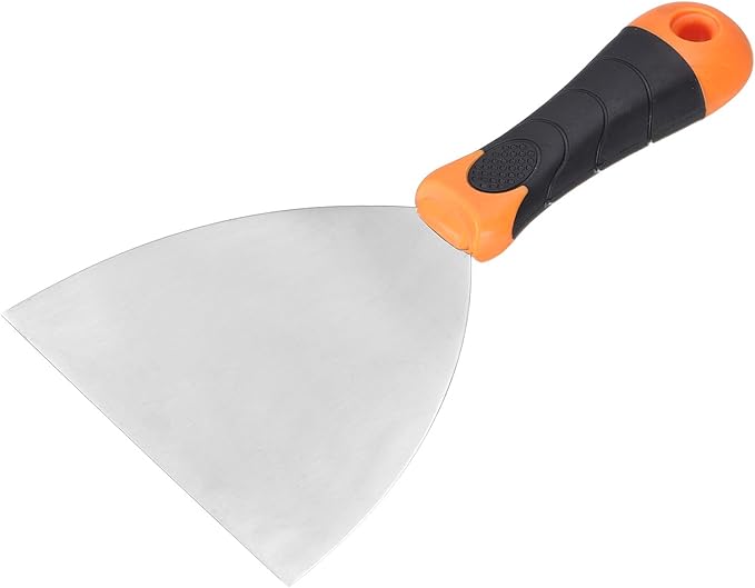 uxcell Putty Knife 5" Stainless Steel Paint Scraper Flexible Drywall Repair Mud Knives for Removing Cement Wallpaper Mud Adhesive Taping