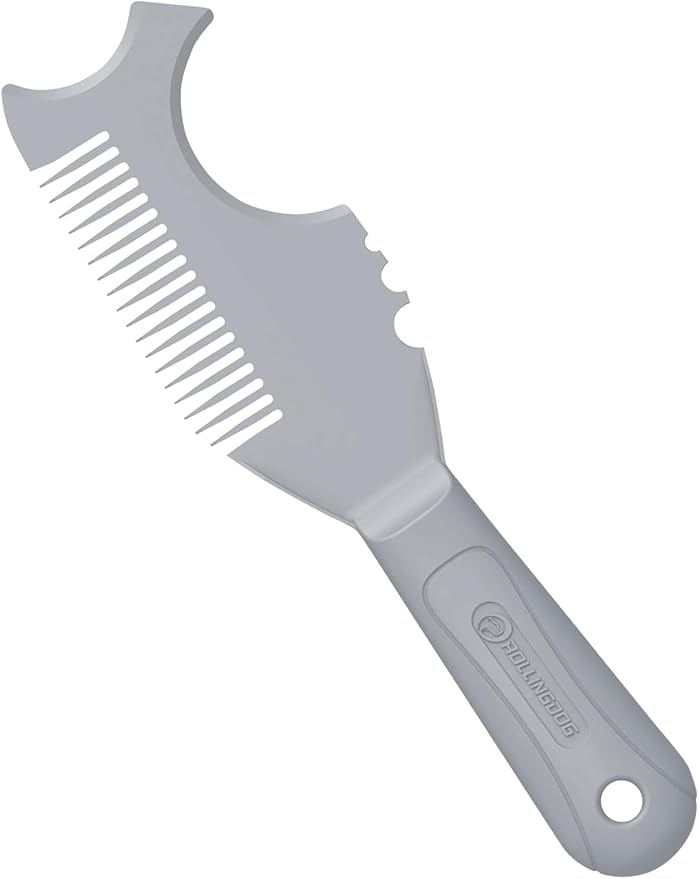 ROLLINGDOG Paint Brush/Roller Cleaner Tool - Durable Plastic Paint Brush Comb with Lightweight Reinforced Handle,Wash and Reuse