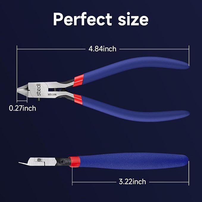stedi 5-inch Model Nipper, with Ultra-thin Single-edge and Blade Case Plastic Model Tools for Gundam Repairing Plastic Model and Fixing, Blue