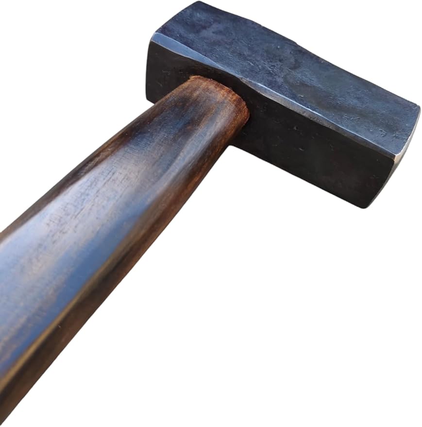 3lbs dog head Old iron hammer, Forging dog head Tools Best Item,Vintage Blacksmith Set Hammer, Blacksmith Hammer, Forge Anvil Tools Heavy Duty Sledgehammer, Wooden Handle, Steel Head,