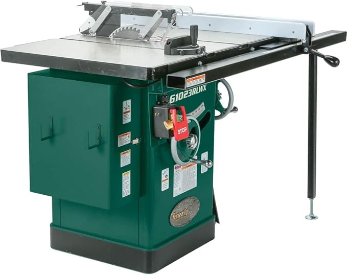Grizzly Industrial G1023RLWX - 10" 5 HP 240V Cabinet Table Saw with Built-in Router Table