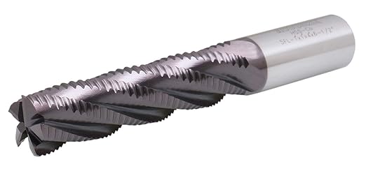Accusize Industrial Tools Standard Tooth M42 8% Cobalt Tialn Roughing End Mill, 1'' by 1'' by 4'' Flt Length, 1102-0114