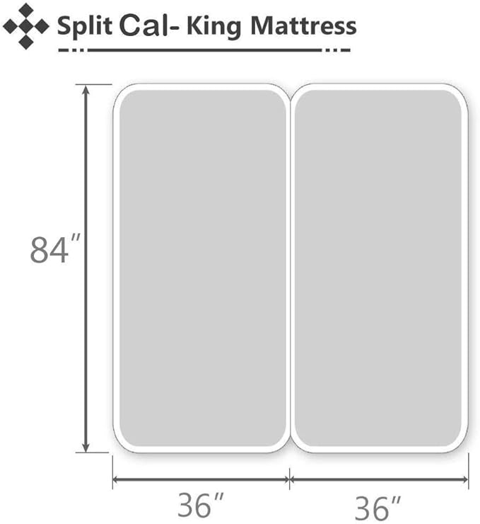 Split California King Sheets for Adjustable Beds 5-Piece Split California King Sheet Set, 800 Thread Count 100% Egyptian Cotton,12" Deep Pocket Adjustable Bed Sheets, Dark Grey Stripe