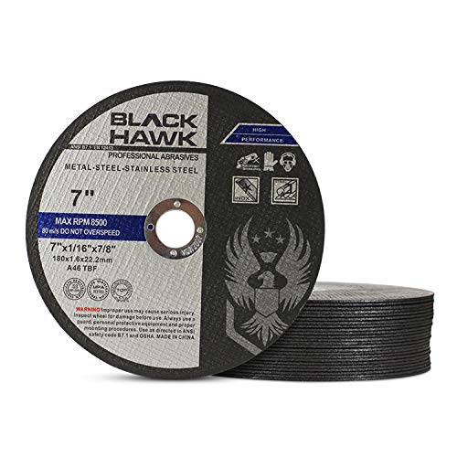BHA Metal and Stainless Steel Cut Off Wheels for Angle Grinders, 7??x 1/16??x 7/8??- 25 Pack