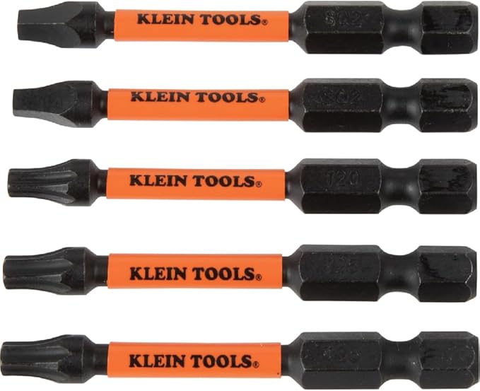 Klein Tools 33801 Impact Driver Bit Set with Magnetic Nut Drivers, ProFlex S2 Steel Phillips, Slotted, Square, TORX Bits with Case, MODBox Compatible, 40-Piece