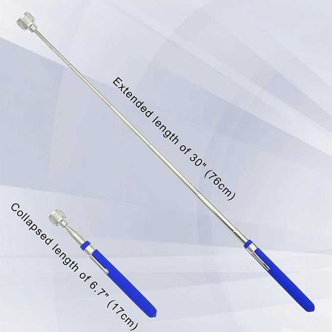 GUTIMORE Magnetic Pickup Tool Set,Pack of 2, Flexible Magnetic Pickup 2LB,Telescoping Magnet Pickup 10LB,Strong Magnet for Hard to Reach Keys,Bolts,Nuts and Screws for Car and Home