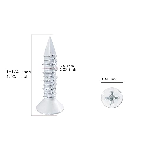 WenSilon(30 PCS) 1/4" x1-1/4 White Concrete Screw Anchor White Flat Head for Anchoring to Masonry, Block or Brick Stucco