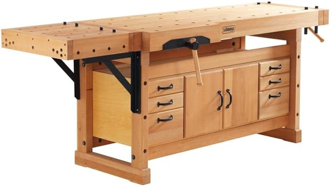 Sjobergs Professional Elite 2000 European Beech Workbench, SJO-99403K (Elite 2000 + SM04 + Clamping Platform + Acc. Kit)