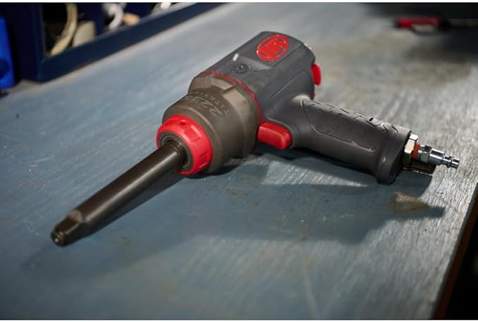 Ingersoll Rand 2236QTIMAX-2 DXS2 1/2" Air Impact Wrench, 2" Extended Anvil, Quiet, 1500 ft-lb Torque, Titanium Hammercase, Friction Ring Retainer, Pistol, Interchangeable Anvil, Multi-functional Tool
