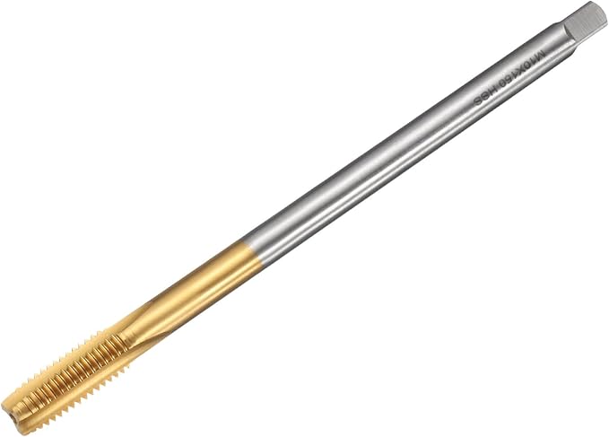 uxcell Metric Thread Tap M10 x 1.5 H2 150mm Straight Flute Screw Thread Milling Machine Taps Threading Tapping Repair Tool