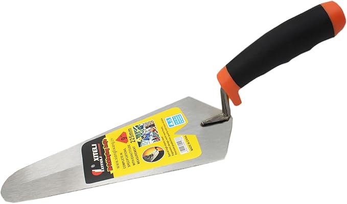 2 Pcs Pointing Trowel and Gauging Trowel Set,9" Masonry Hand Tool Set with Soft Grip Handle,Margin Trowels Bricklaying Trowels Building Products (9 Inch)