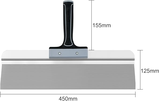 ROLLINGDOG 18 Inch Taping Knife - 18" Drywall Skimming Blade, Threaded End Can be Attached to Extension Pole, Stainless Steel Blade for Skimming and Smoothing Walls and Ceilings